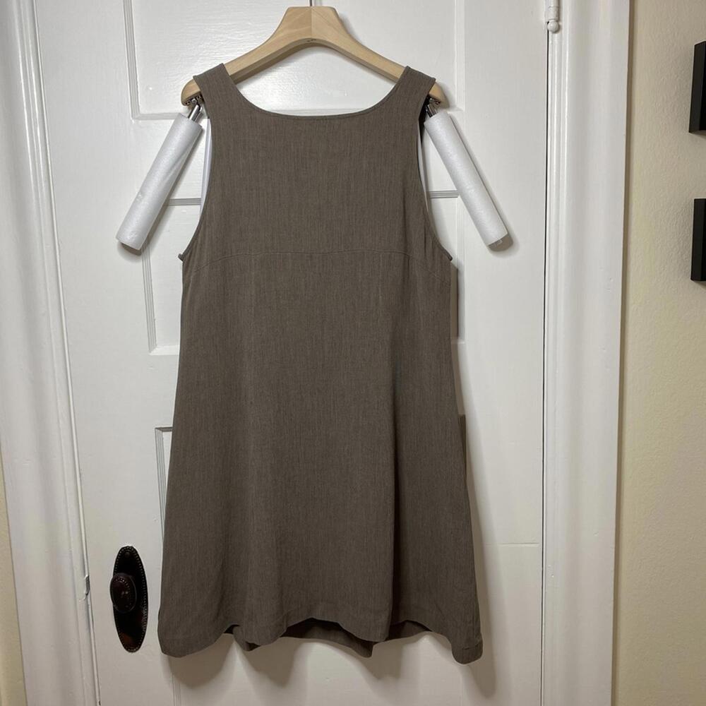 Sleeveless A-Line Dress Womens 9 Taupe Distressed DIY Cottagecore Fairy Grunge